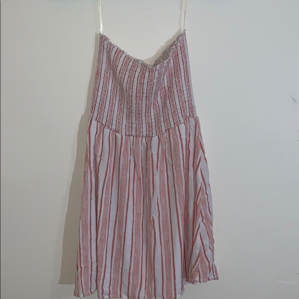 strapless mini-dress